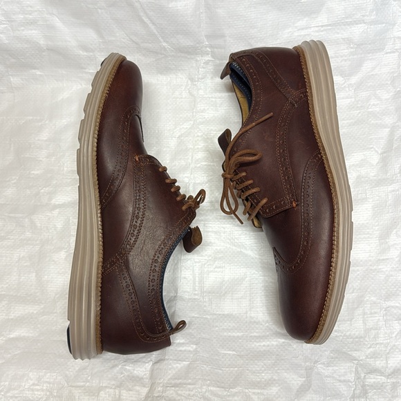 Cole Haan Grand Os Neoprene Lined Wingtip Oxford Mens Shoes Brown Size 11 M main image 3
